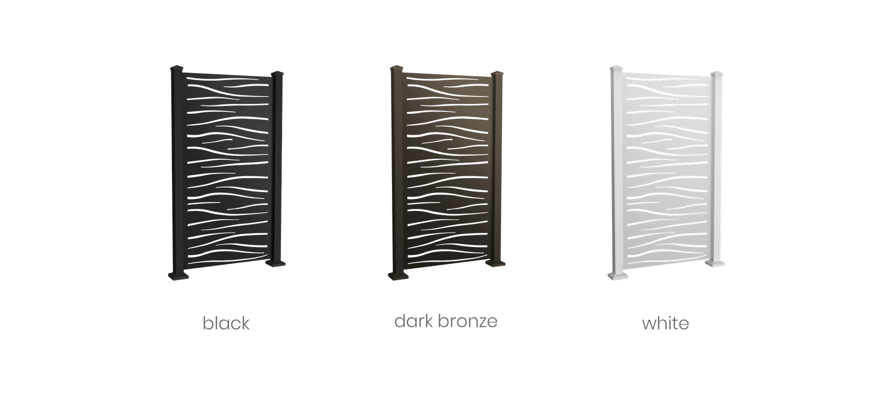 Privacy screen colour variations